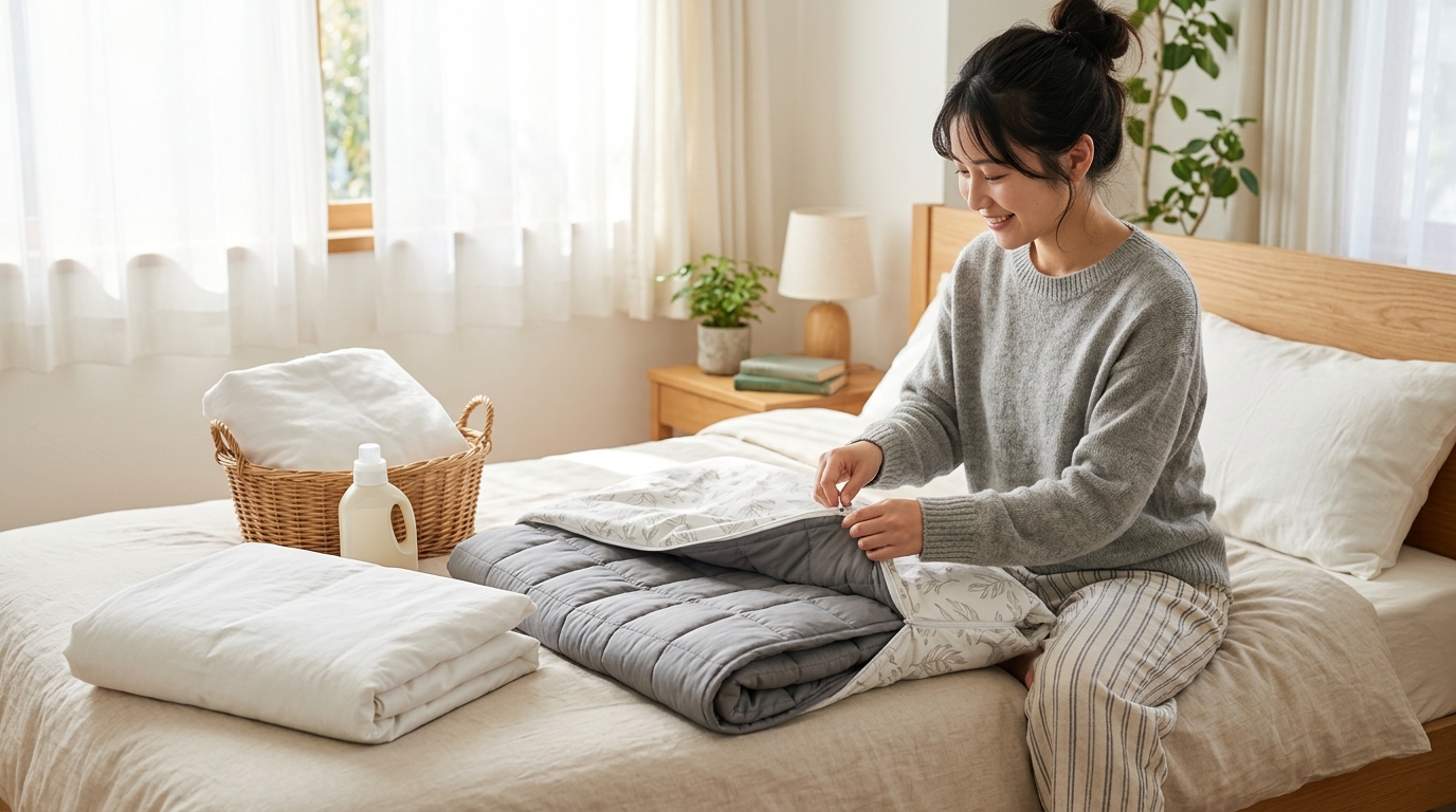 加重ブランケットの洗濯方法は？自宅で洗う手順と干し方・注意点